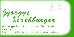 gyorgyi kirchburger business card